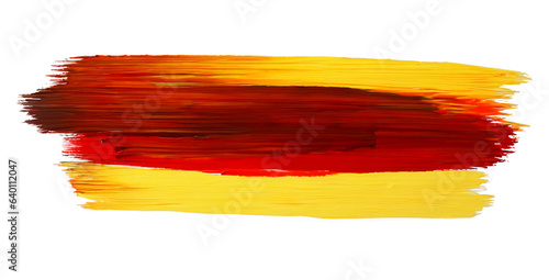 Red-yellow oil colour brush stroke