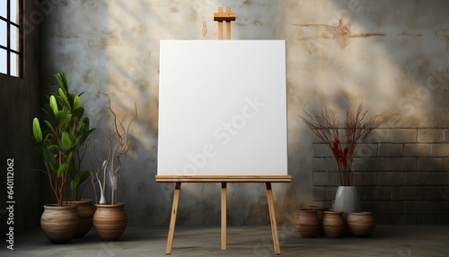 easel with canvas