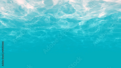 Underwater shot of the ocean bottom at sunny day