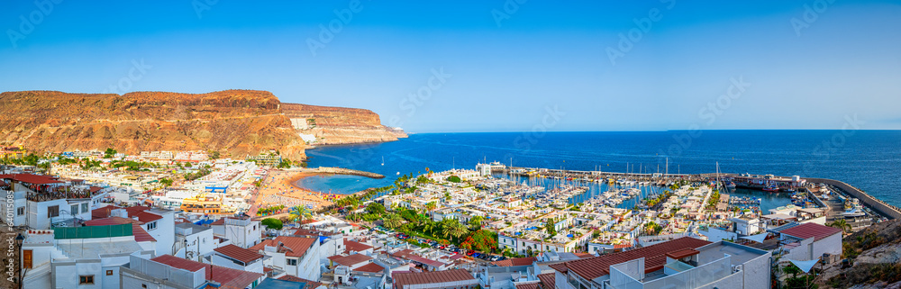 Marina of Puerto De Mogan At Gran Canaria With Small Fishing Port is Called a Little Venice of the Canaries