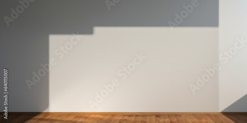 White empty wall with beautiful light and shadow, empty space, copy space, background for product presentation.