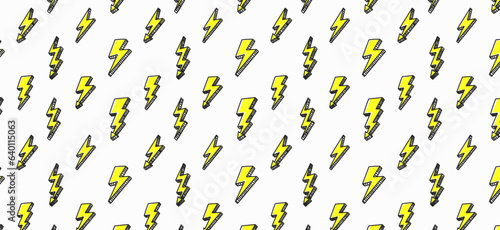 thunder bolt doodle seamless pattern lightning thunder hand drawing seamless pattern