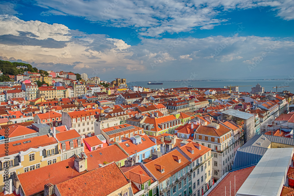 The Oldest and The Most Beautiful Districs of Lisbon Alfama in Portugal.