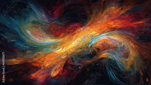 Abstract swirls of cosmic energy