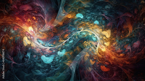 Abstract swirls of cosmic energy