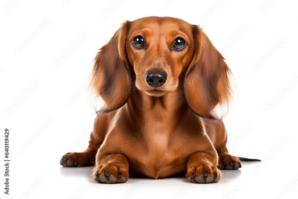 A Dachshunds Dog isolated on white plain background