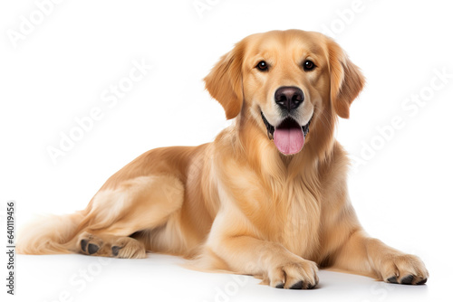 A Golden Retrievers Golden Retrievers Dog isolated on white plain background