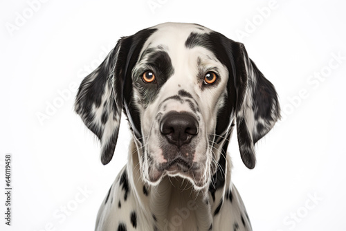A Great Danes Dog isolated on white plain background