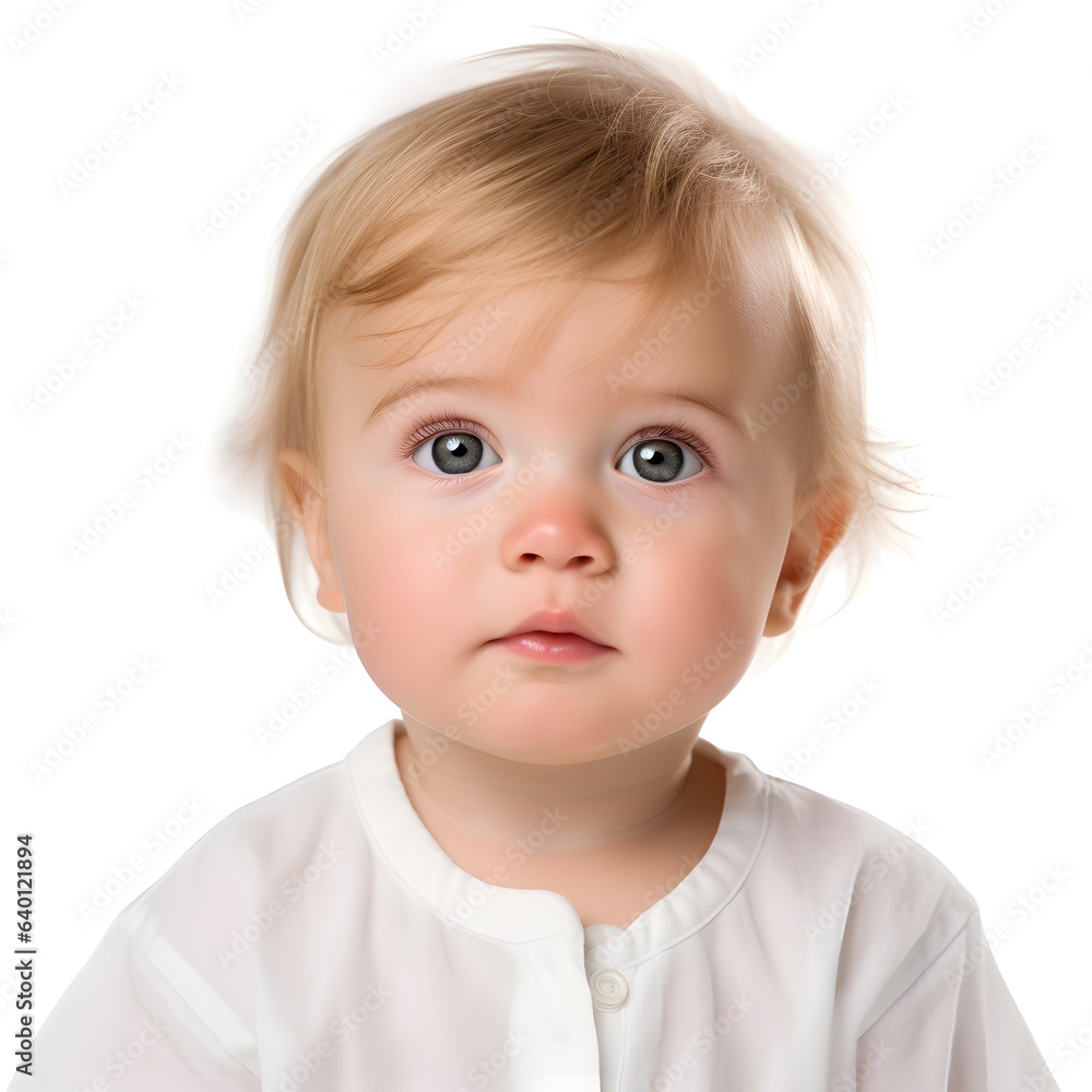 small blonde child on a white background. small blonde child on a white background.
