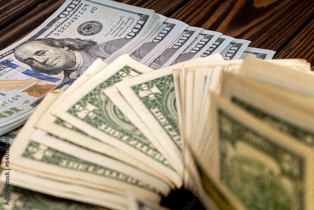 Money, US dollar bills background. Money scattered on the desk. Money, US dollar bills background. Money scattered on the desk.