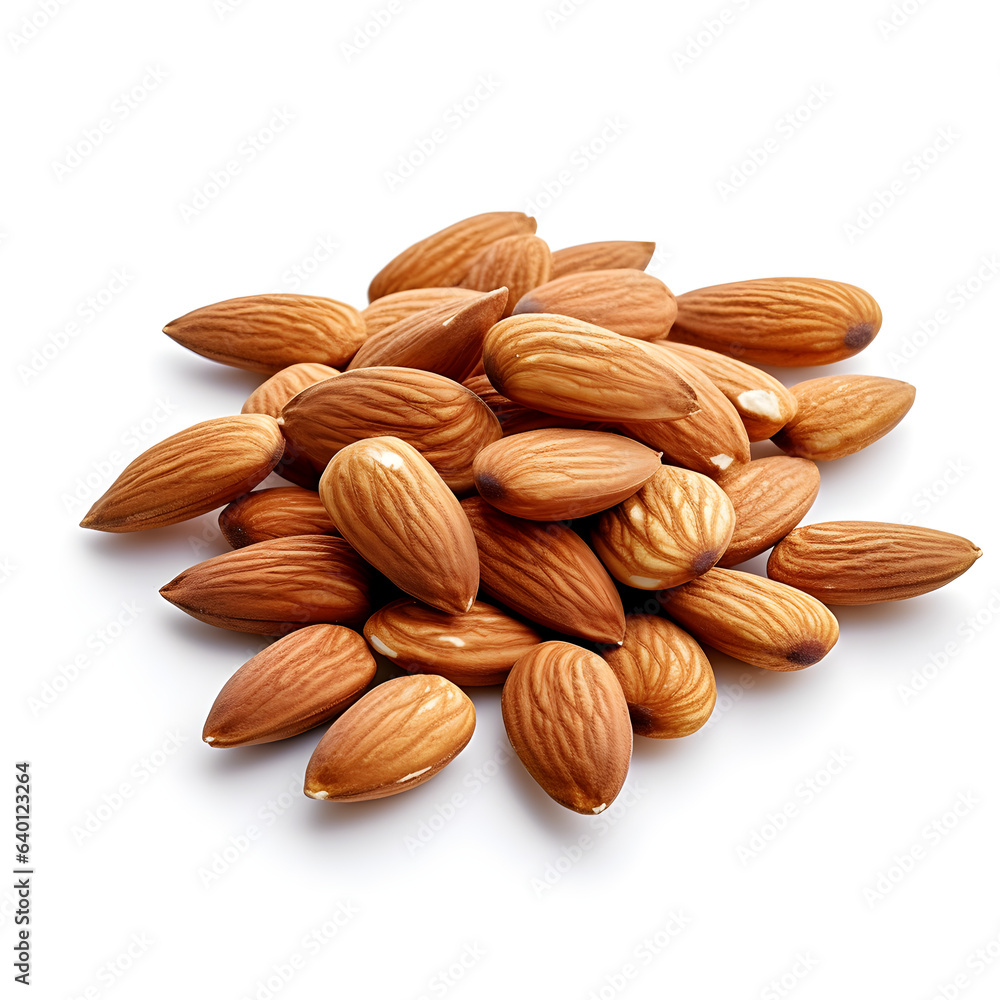almonds isolated on white background almonds isolated on white background