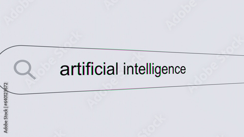 Artificial Intelligence - Internet browser search bar typing AI related question.
