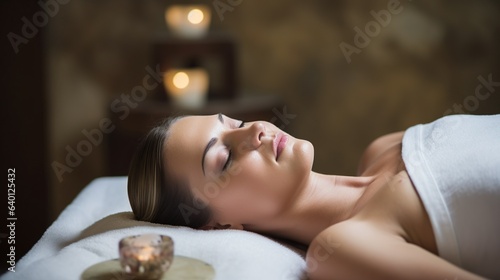woman relaxing in the spa
