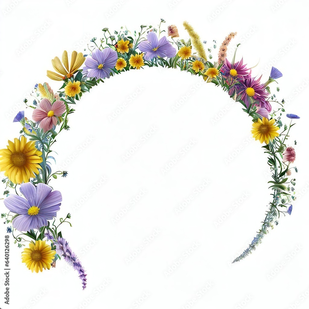 Obraz premium Semicirculo de flores