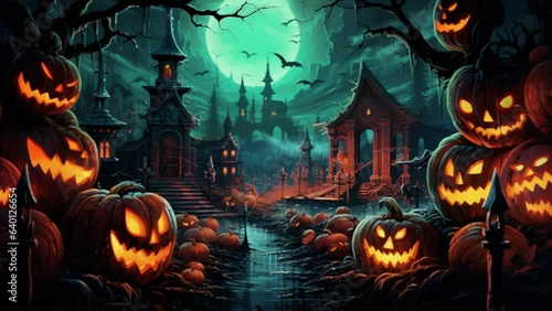 Halloween night party background.