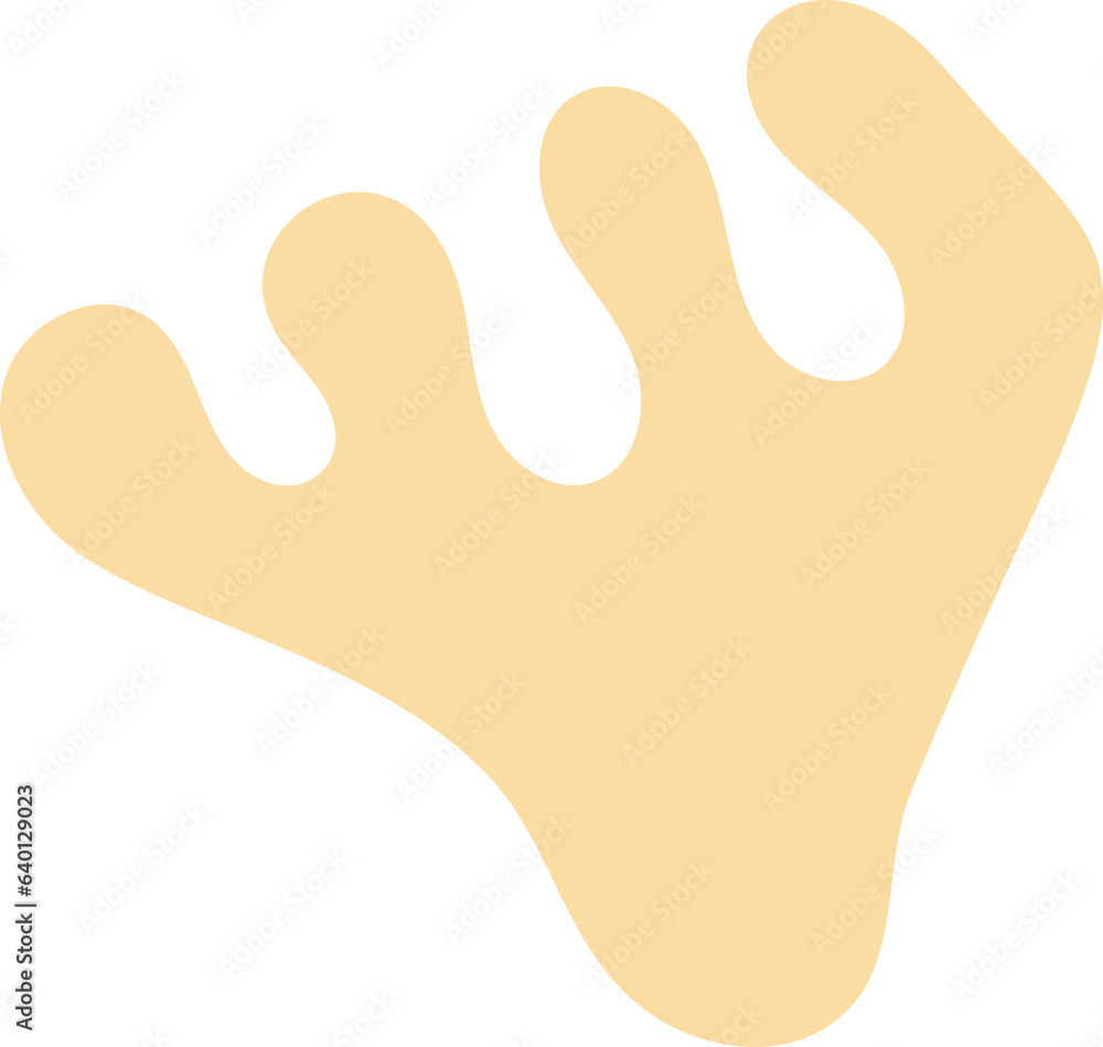 Abstract hand drawn leaves branch shape Abstract hand drawn leaves branch shape