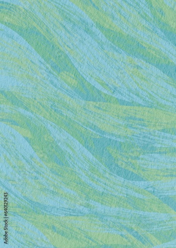 Abstract ocean wave dry brush stroke on paper illustration for decoration on ocean and aquatic concept.