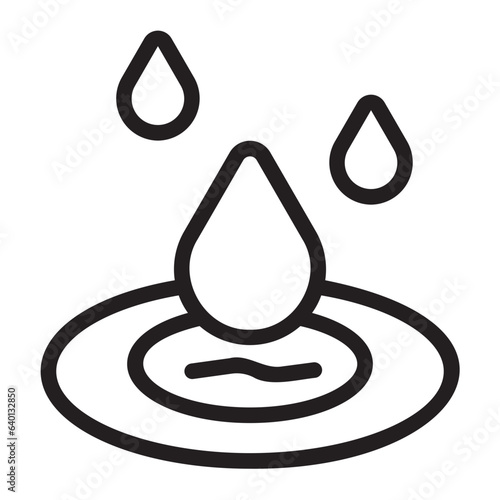 water drop line icon