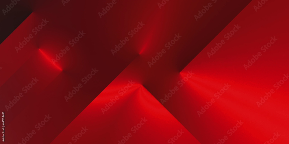 Fototapeta premium Abstract red background with lines. Red color Abstract modern luxury background for design. Geometric Triangle Background illustrator pattern style.