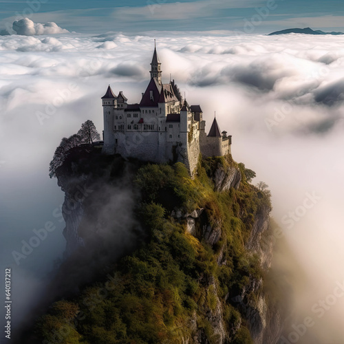 Magical castle in the clouds