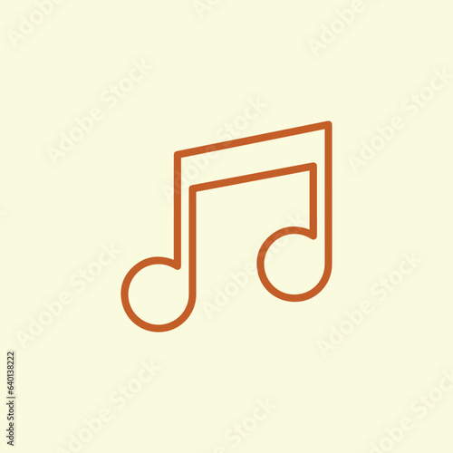 Musical note vector sign logo.