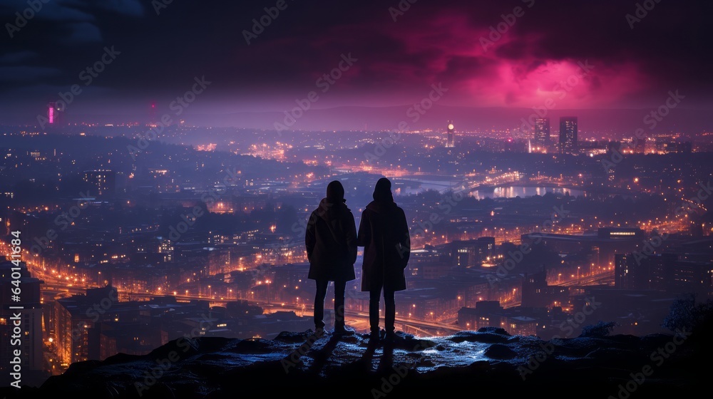 Fototapeta premium couple at night