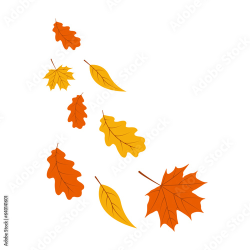 Fallen Autumn Leaves Collection For Template Design Elements