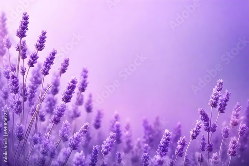 Delicate Lavender flower pattern background. Generative AI.