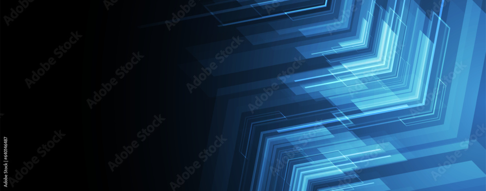 Technology banner design with hexagons abstract background. Technology banner design with hexagons abstract background.