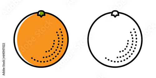 Orange icon in color and black and white. Pixel perfect scalable to 384px, 192px, 96px, 48px and other. Vector illustration EPS10