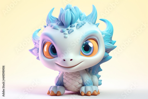 clay animation style, colorful cute baby dragon planet with big eyeballs, cute facial expressions, isolated on white background