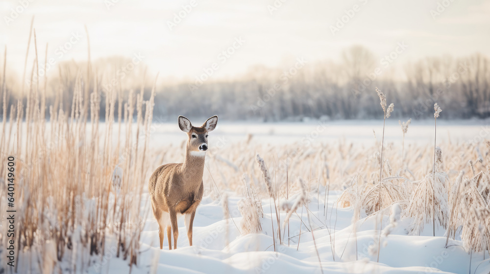 Obraz premium deer in winter
