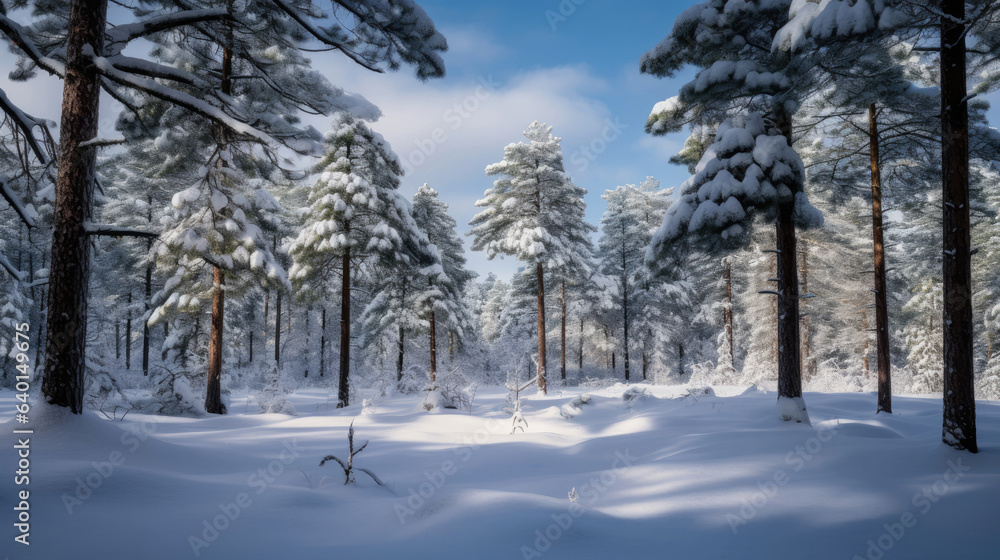 snow covered trees in winter snow covered trees in winter