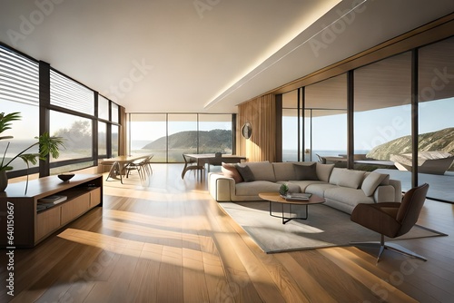 modern living room with furniture