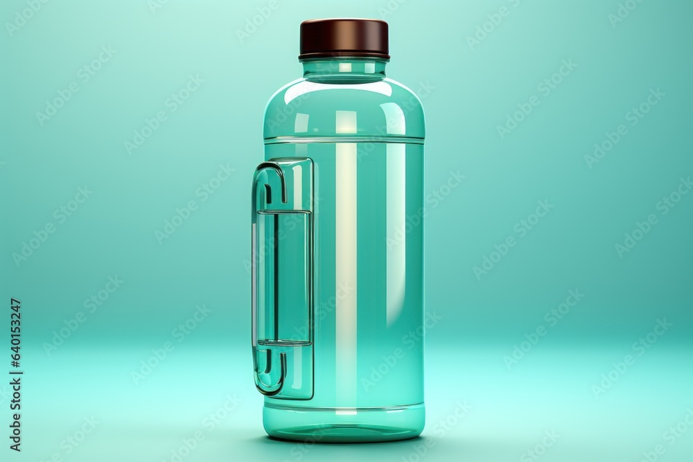 mockup empty water bottle with clear platic lid. Generative AI. mockup empty water bottle with clear platic lid. Generative AI.