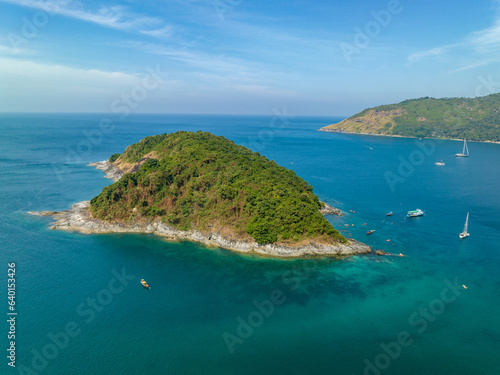 Aerial view of beautiful sea in summer season landscape view sea background