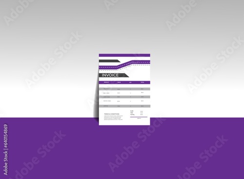  Business invoice for your business, print ready invoice template.