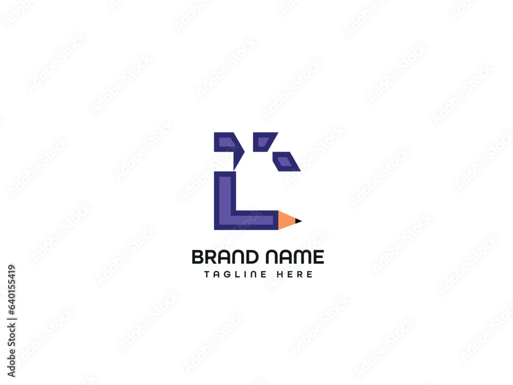 pen letter business logo design pen letter business logo design