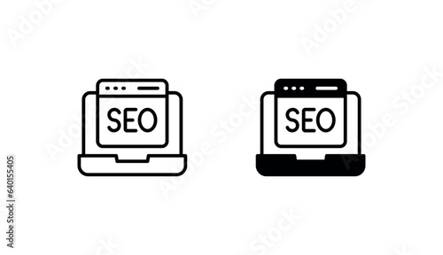 Seo icon design with white background stock illustration
