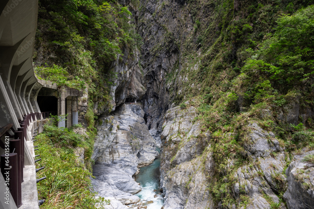 Taroko National Park with Hiking trail in Hualien of Taiwan