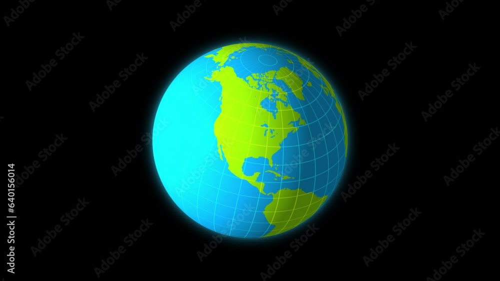 4k animation of rotating earth illustration 4k animation of rotating earth illustration
