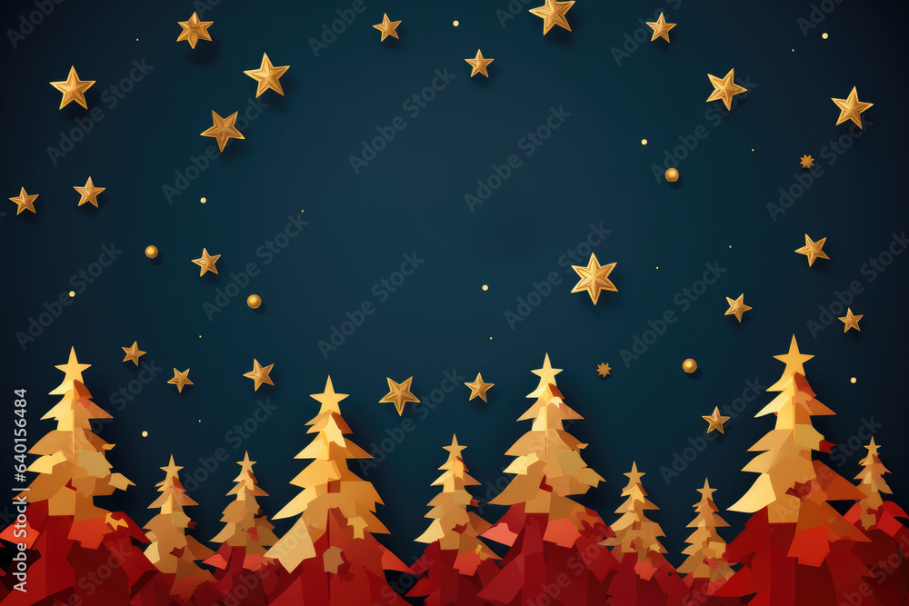 Fototapeta premium Merry Christmas and Happy New Year background. Generative AI