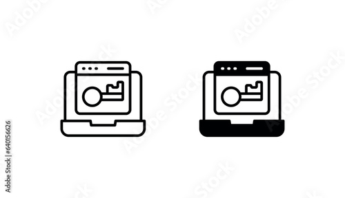 Keyword icon design with white background stock illustration