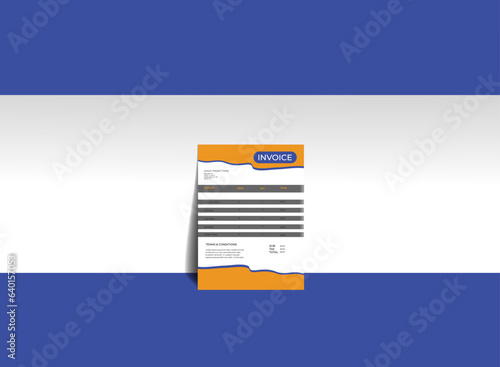 Corporate business invoice design template.