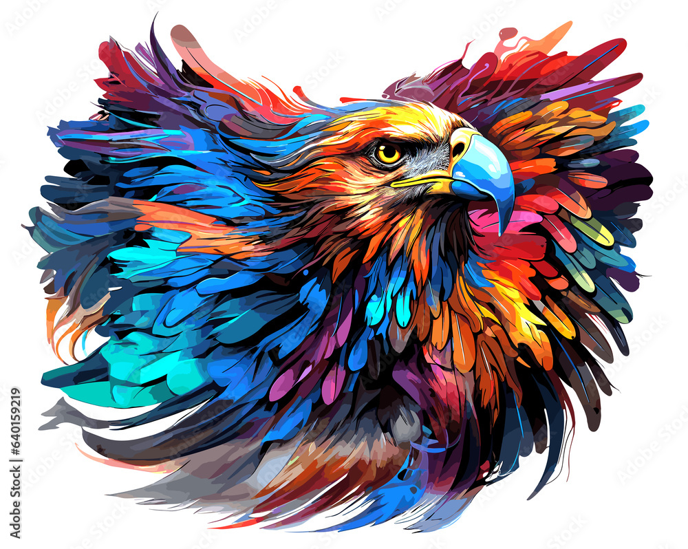 Obraz premium Noble and majestic eagle in vector art style.