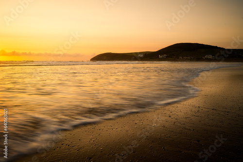 Croyde Bay in Devon sunset
