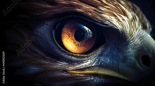 Close up portrait of an eagle, generative AI.