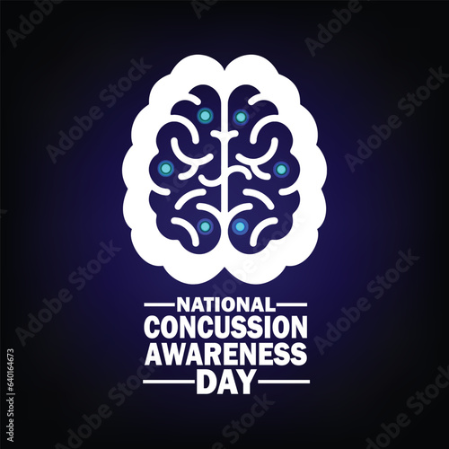 National Concussion Awareness Day. Vector Illustration. Suitable for greeting card, poster and banner