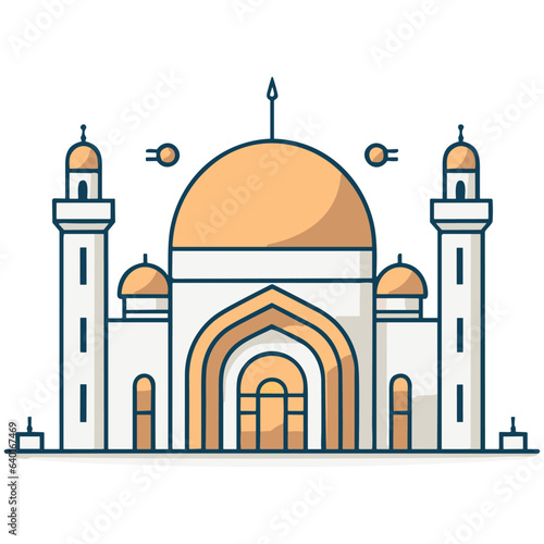 mosque or masjid vector illustration clipart sticker vector png for milad un nabi or ramdan eid mubarak