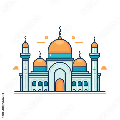 mosque or masjid vector illustration clipart sticker vector png for milad un nabi or ramdan eid mubarak